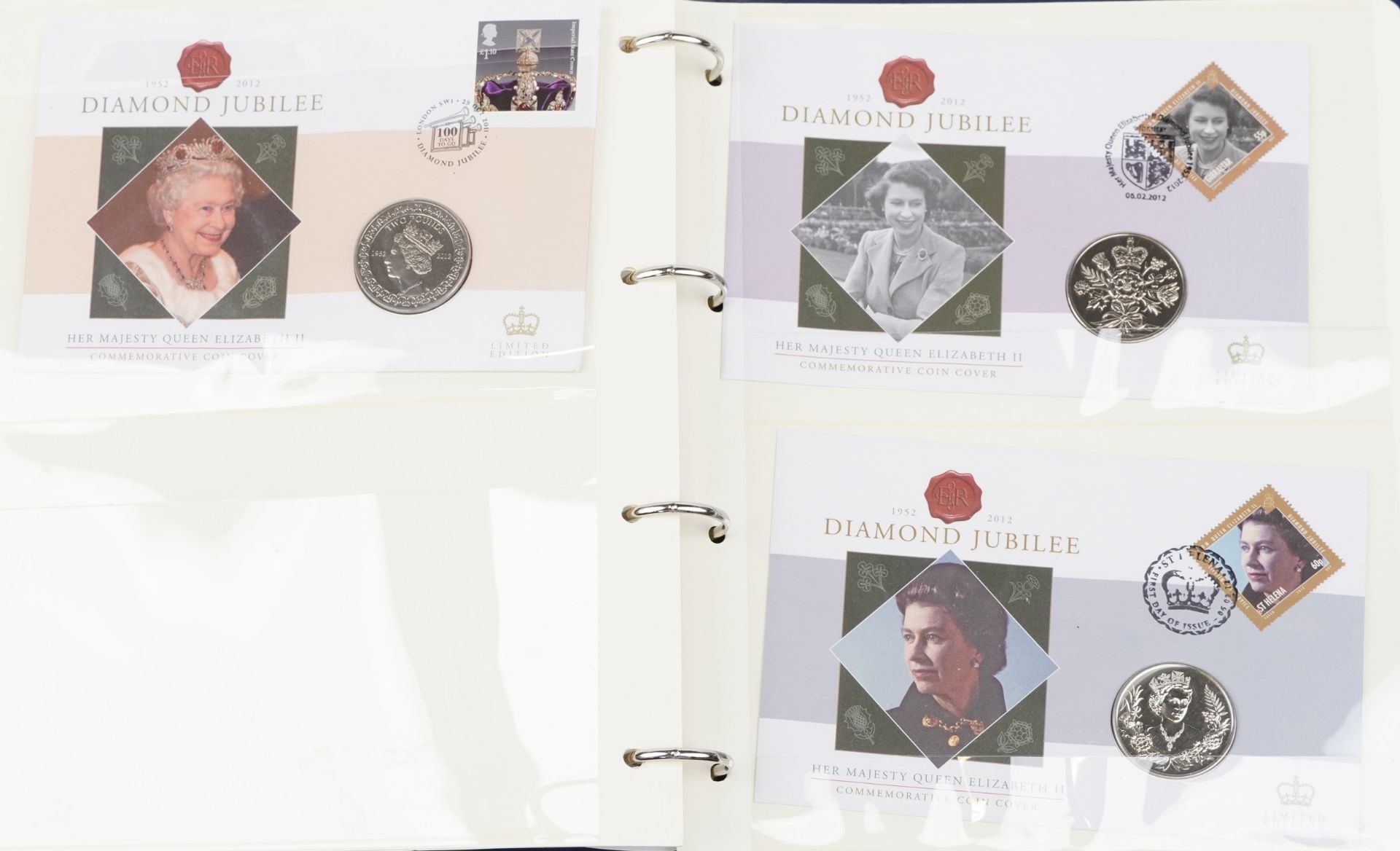 The Queen's Golden Jubilee coin covers and stamps, some mint, arranged in two albums including Great - Image 7 of 14