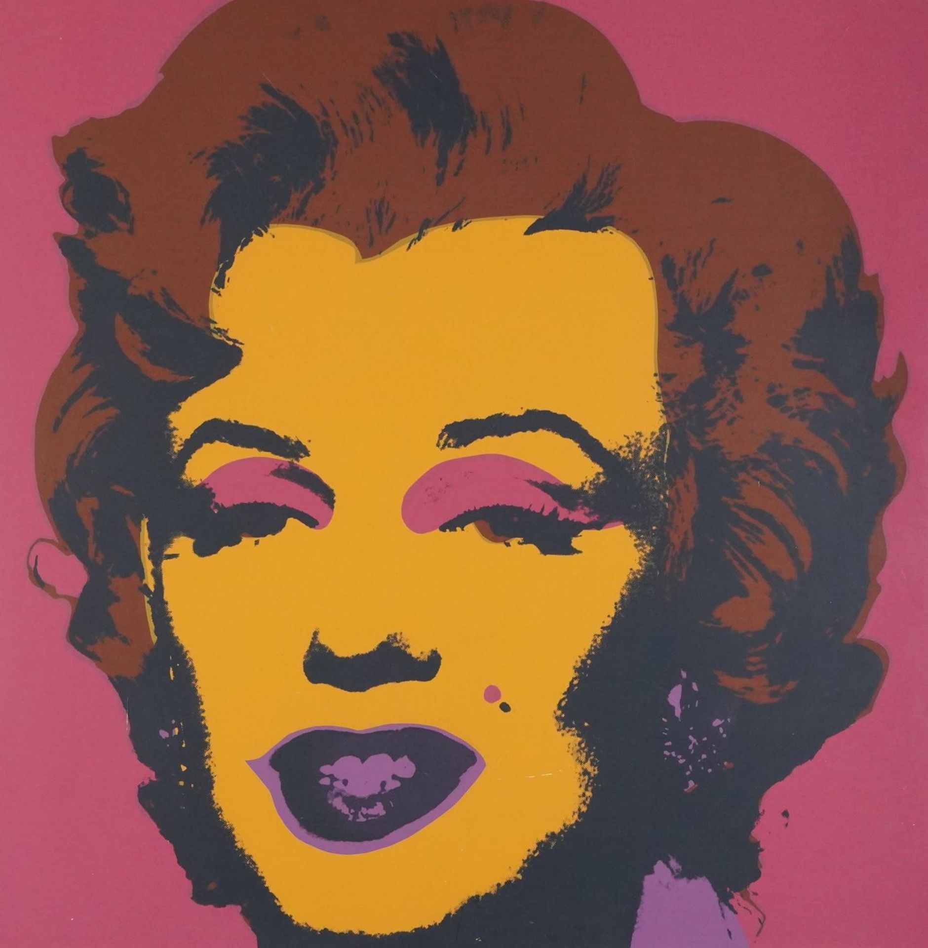 After Andy Warhol - Marilyn Monroe, Pop Art print in colour, framed and glazed, 89cm x 89cm