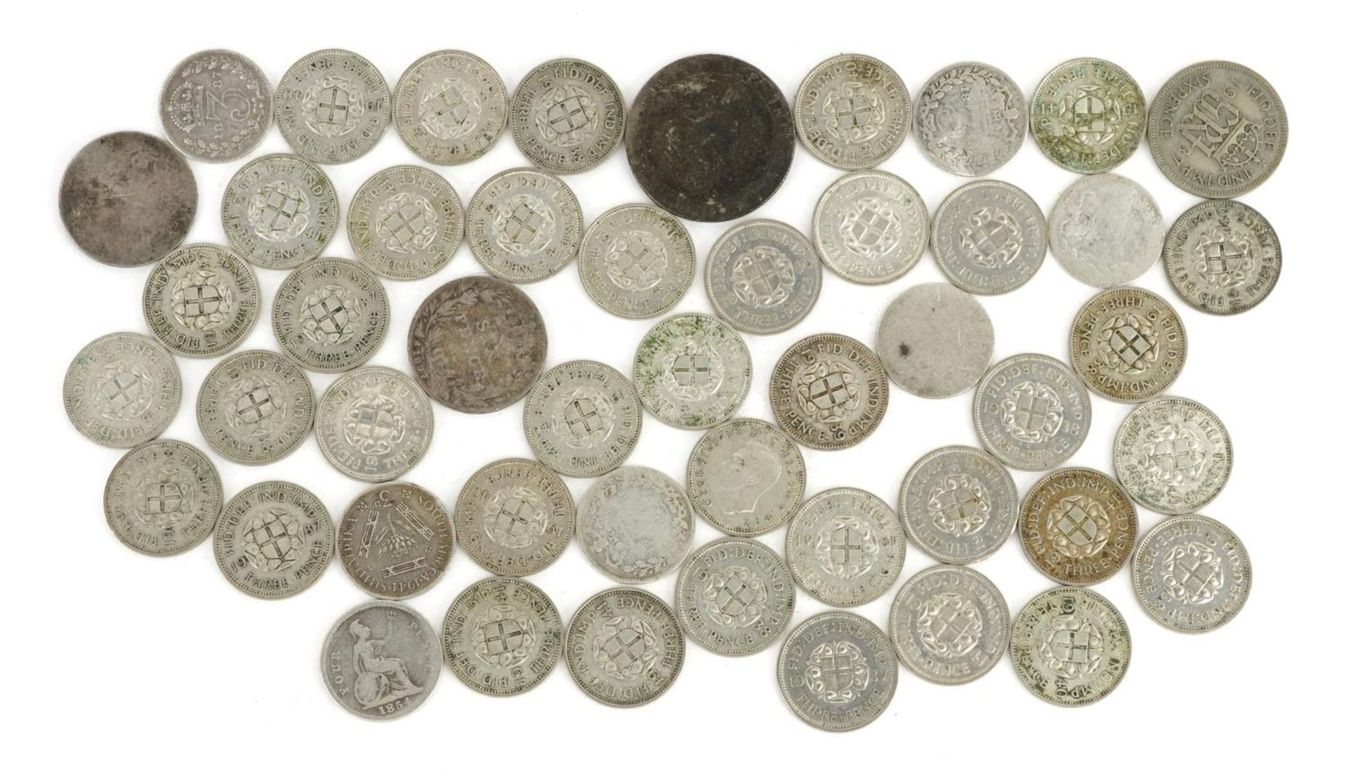 Collection of Victorian and later thrupenny bits, 71g : For further information on this lot please