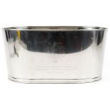 Large Champagne ice bucket with Lily Bollinger and Napoleon Bonaparte mottoes, 30cm H x 63cm W x