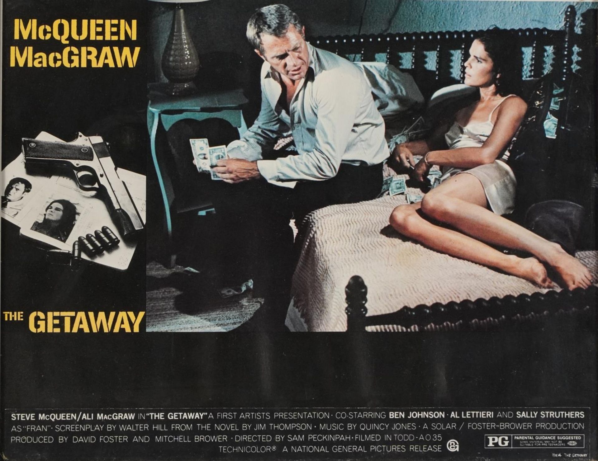 Steve McQueen interest The Getaway film poster, copyright 1972 National General Pictures Corp, 34.