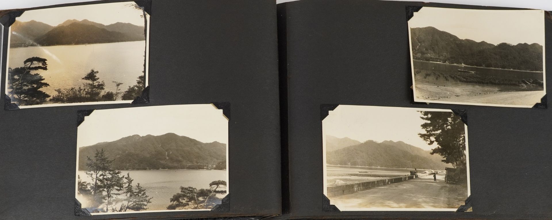 Early 20th century black and white photographs of Asia arranged in an album, probably China, - Image 10 of 24