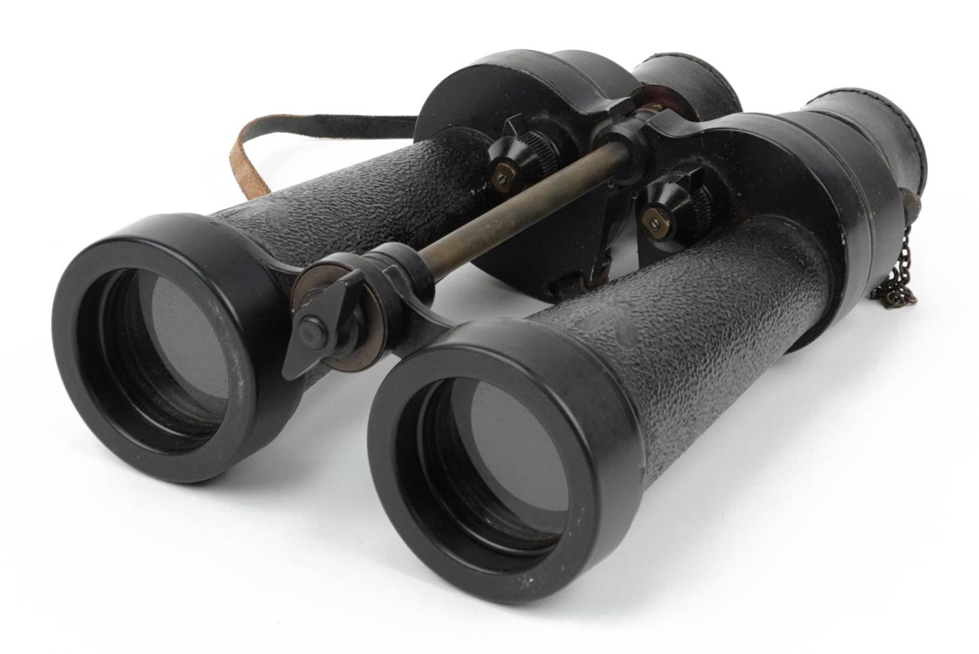 Barr & Stroud, pair of military issue 7 x binoculars with leather case numbered 1900A, serial number - Bild 2 aus 4