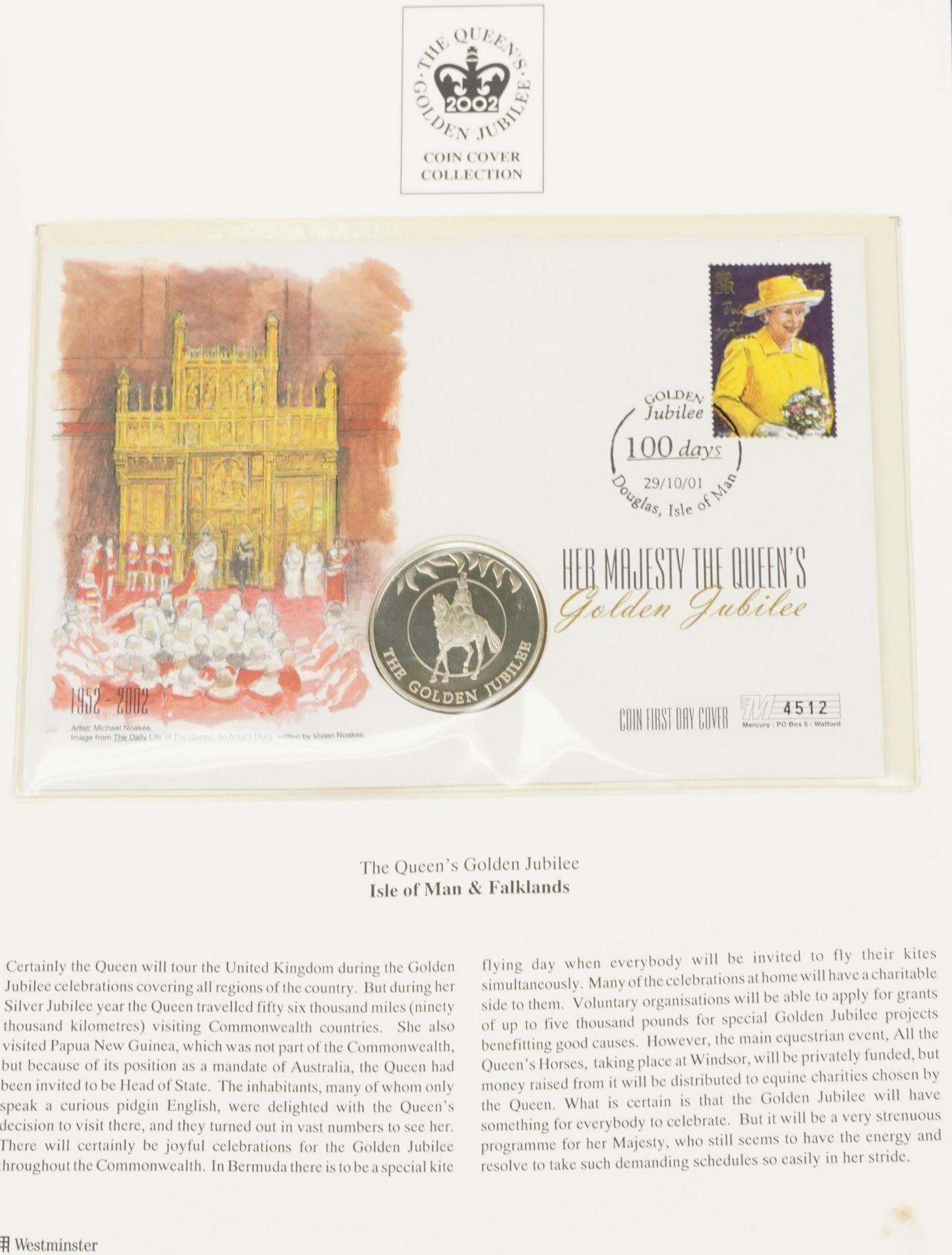The Queen's Golden Jubilee coin covers arranged in two albums including Isle of Man & Falklands - Image 5 of 11