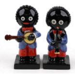 Two Carltonware Golly Band musicians comprising Banjo Player limited edition 139/250 and Clarinet