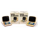 Two vintage Handy Computer Play & Learn Math machines with boxes : For further information on this