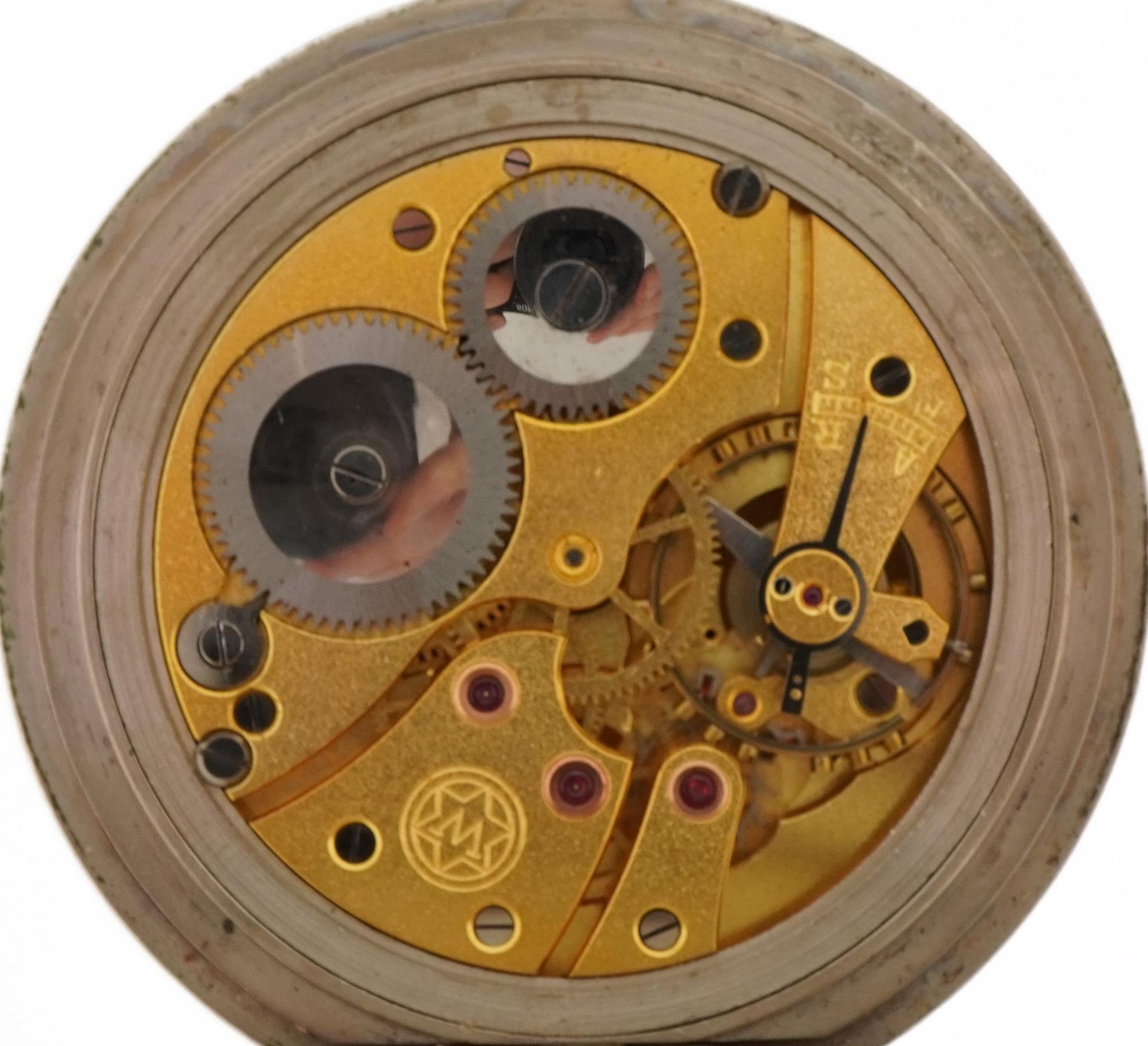 Waltham Mass, Victorian gentlemen's silver open face pocket watch with enamelled dial, Birmingham - Image 7 of 10