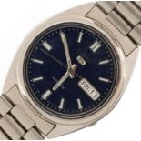 Seiko, gentlemen's automatic wristwatch with date aperture, the case 37mm wide : For further