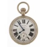 West End Watch Co, gentlemen's West End Watch Co Pioneer open face pocket watch with enamelled dial,