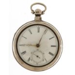 James Walker, Victorian gentlemen's silver pair cased pocket watch, the fusee movement inscribed