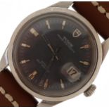 Tudor, gentlemen's Prince Oysterdate automatic 'Jumbo' wristwatch with box and date aperture