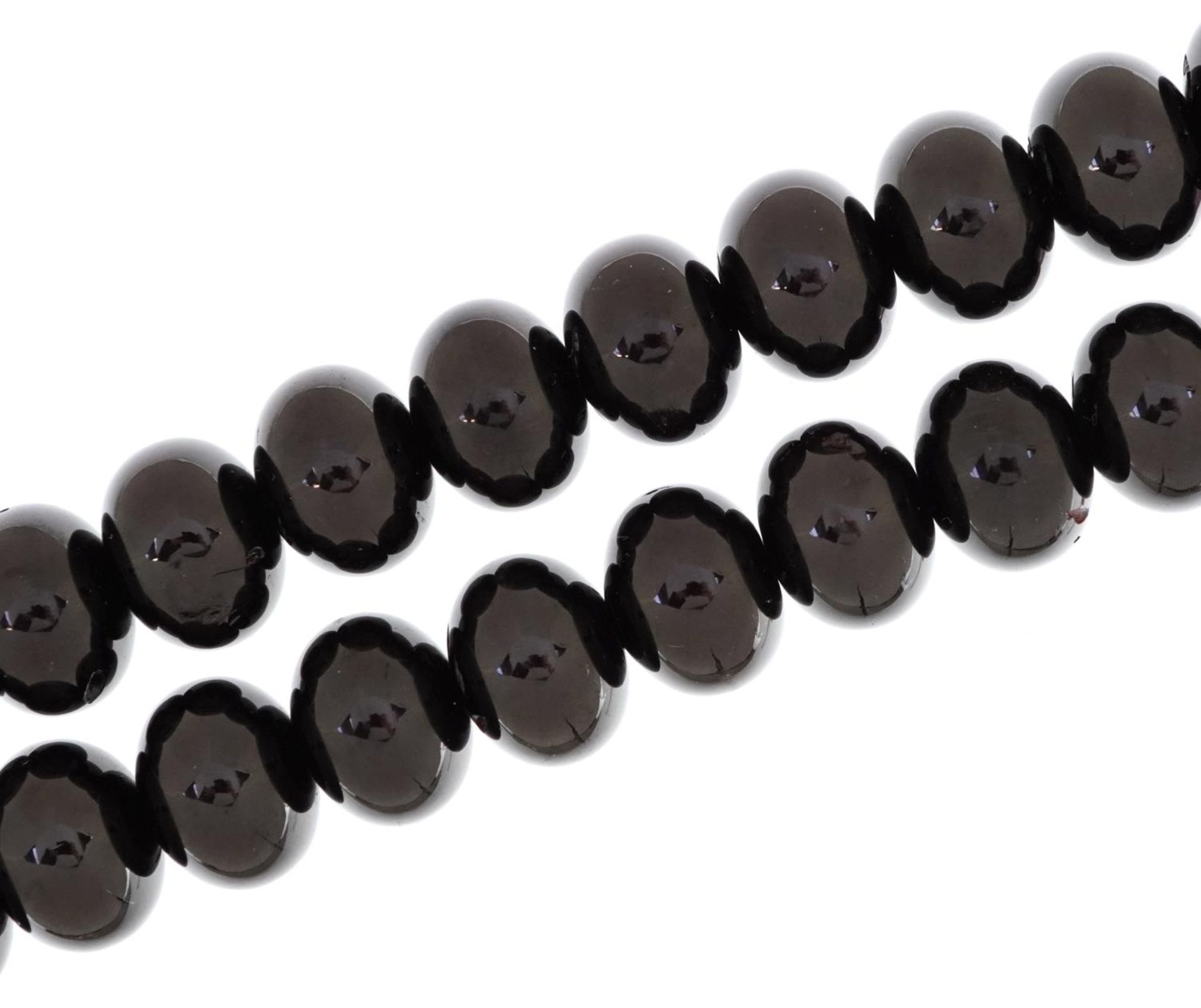 Turkish Tesbih cherry amber coloured beads, 62cm in length : For further information on this lot