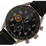 Gentlemen's A V I-8 Hawker Hurricane RAF interest wristwatch with date aperture, the case 43mm in