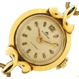 Bucherer, ladies 18ct gold wristwatch numbered 5017 housed in an Accurist box, the case 17mm in