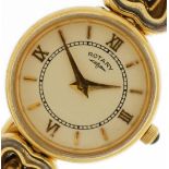 Rotary, ladies gold plated wristwatch with box and paperwork, 18.2mm in diameter : For further