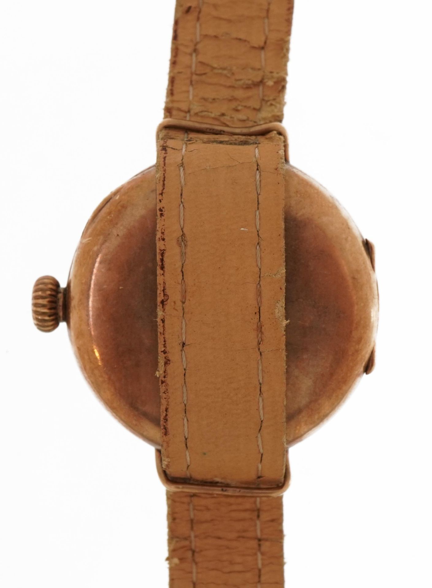 Waltham, gentlemen's 9ct gold trench wristwatch, 31.5mm in diameter : For further information on - Image 3 of 4