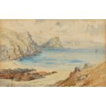 Kynance Cove, early 20th century Cornish watercolour, inscribed verso Susan Elizabeth Gay,
