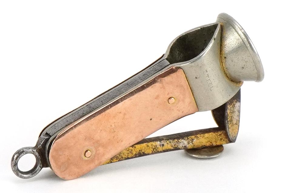 Early 20th century 9ct gold mounted cigar cutter, 5cm in length : For further information on this - Image 2 of 3