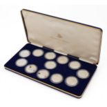 Her Majesty Queen Elizabeth The Queen Mother 1980 silver proof twelve coin set by The Birmingham