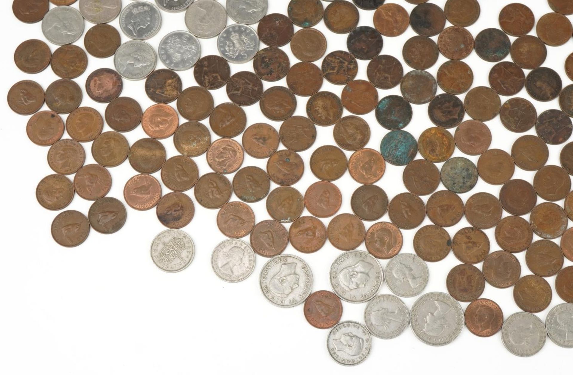Antique and later British and world coinage and banknotes, some silver, including 1935 Rocking Horse - Image 6 of 7