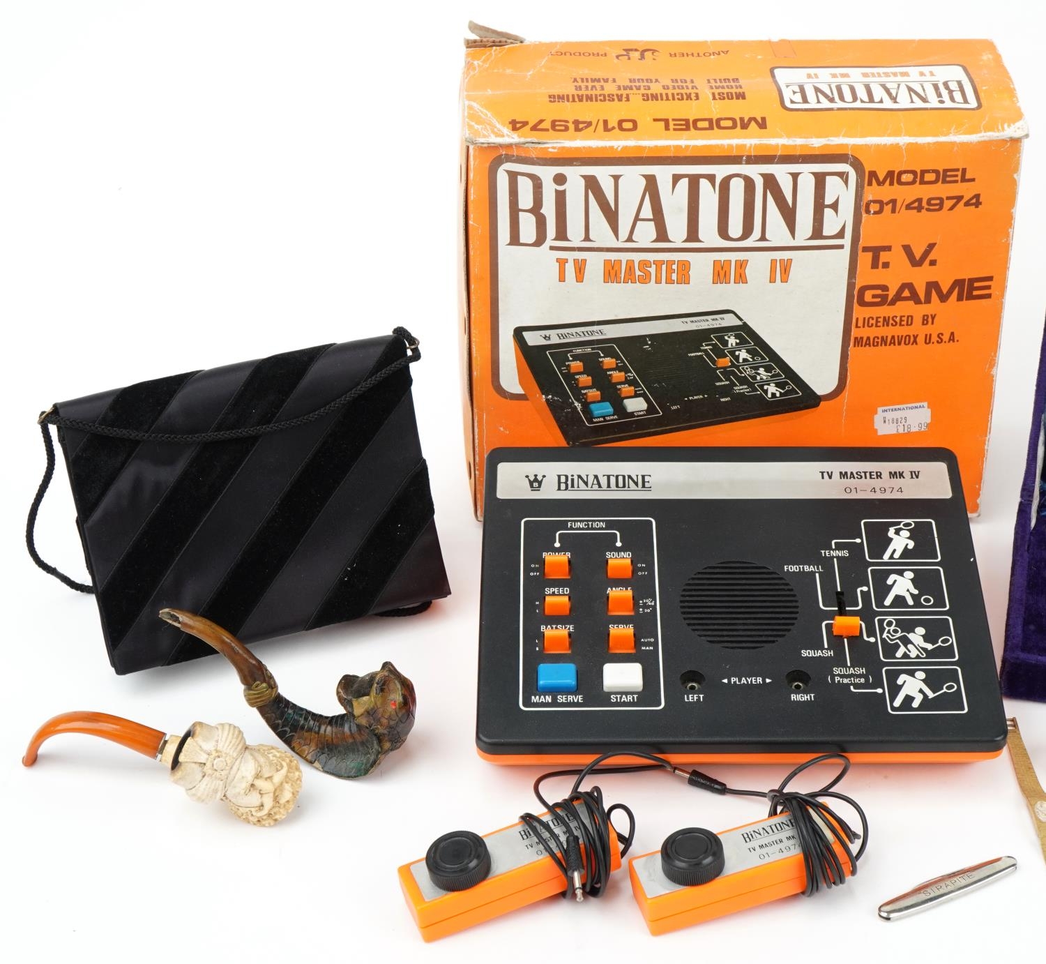 Vintage and later jewellery, wristwatches and objects including smoking pipes, Binatone TV game with - Image 2 of 4