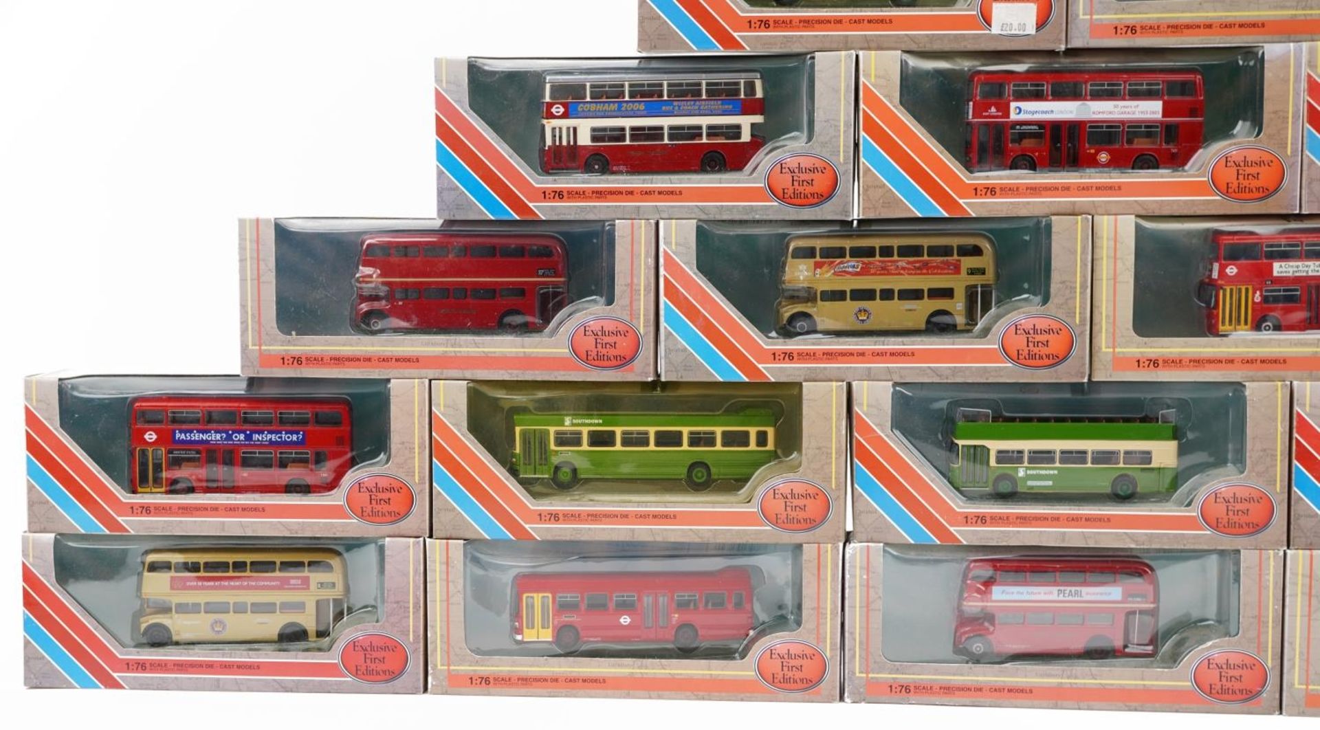 Twenty Exclusive First Editions 1:76 scale diecast model buses with boxes : For further - Image 3 of 4
