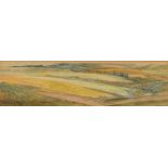 Ernest Alfred Sallis Benney - Panoramic rural landscape, watercolour, details and Brighton label