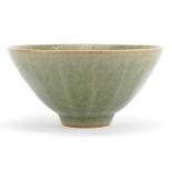 Korean celadon glazed footed bowl, 13.5cm in diameter : For further information on this lot please