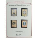 Collection of Ascension Island unmounted stamps arranged in an album : For further information on