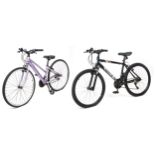 Two ladies and gentlemen's Apollo mountain bikes comprising Mentor and Haze : For further