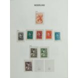 Collection of 20th century Netherlands stamps arranged in an album : For further information on this