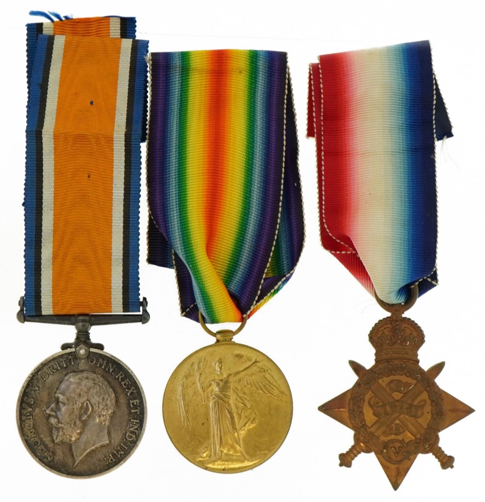 British military World War I trio with Mons star awarded to L-10013PTE.H.M.A.DYER.E.KENTR., - Image 2 of 7