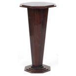 Art Deco style rosewood effect octagonal plant stand, 75cm H x 40cm W x 40cm D : For further