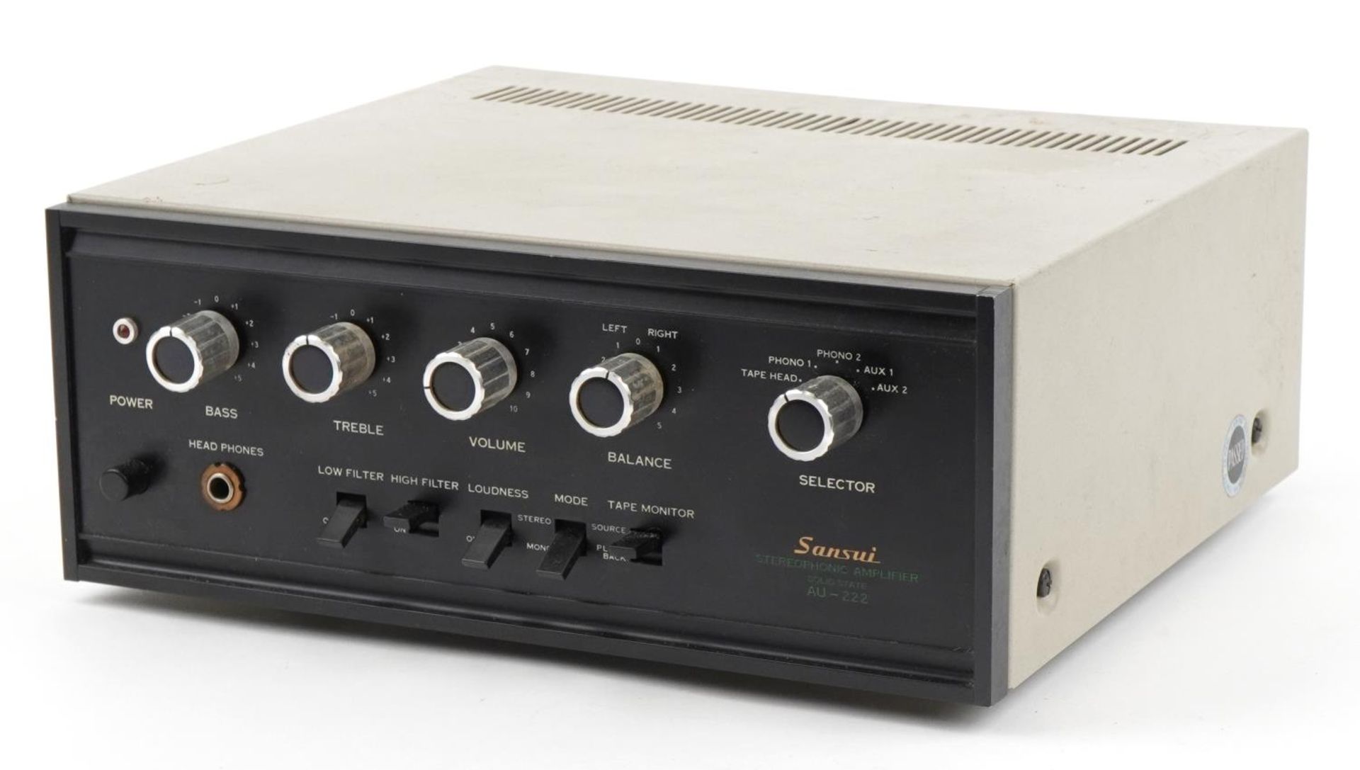 Vintage Sansui AU-222 solid state stereophonic amplifier : For further information on this lot