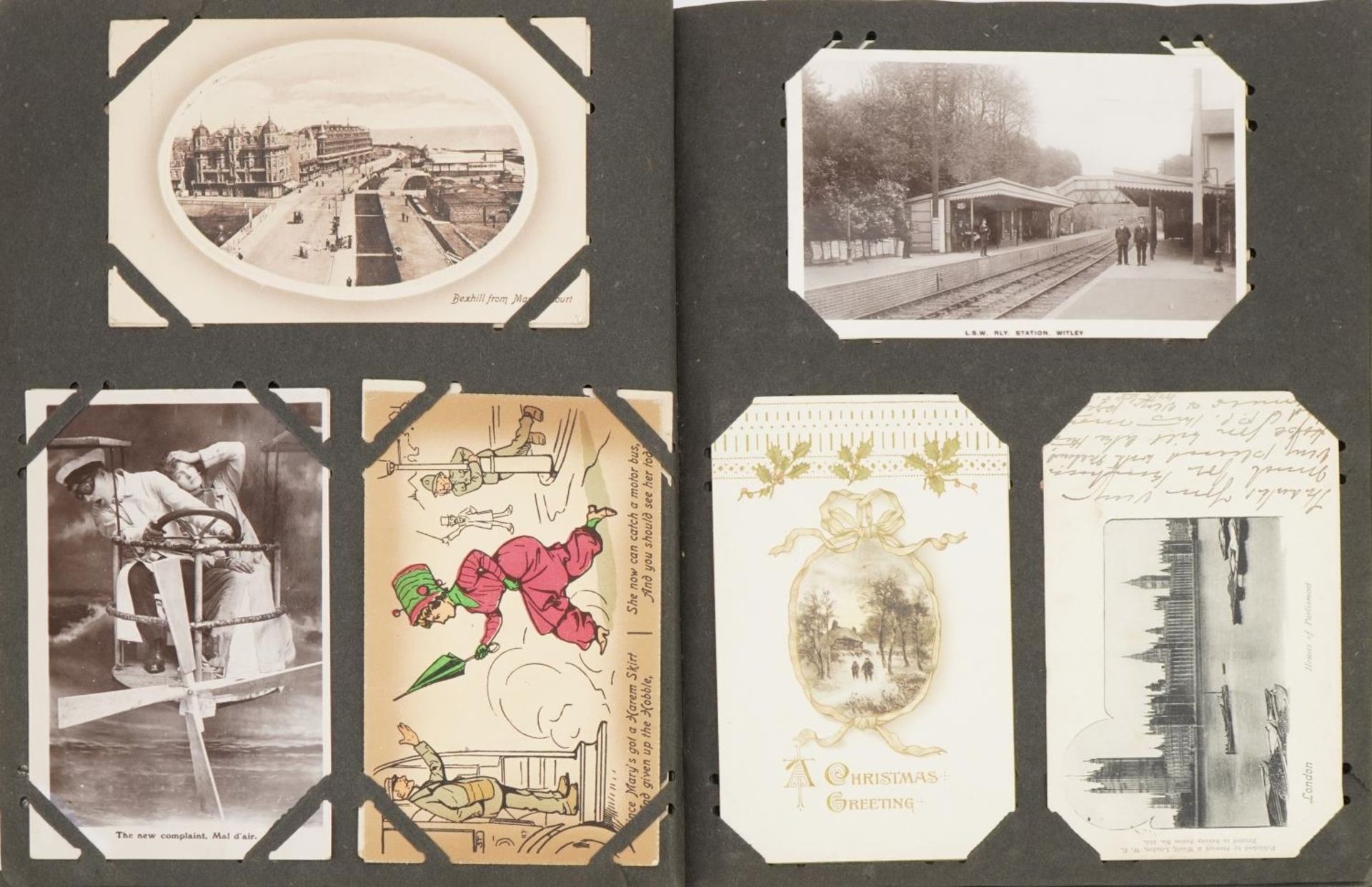 Collection of topographical postcards arranged in two albums, some real photographic, including - Image 3 of 10