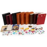 Collection of antique and later world stamps predominantly arranged in ten albums and stock books