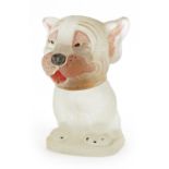 Vintage glass Bonzo Dog scent bottle, 7.5cm high : For further information on this lot please