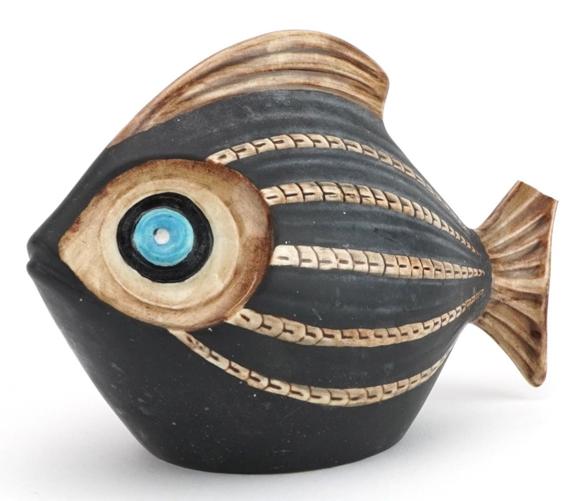 Beswick stylised fish numbered 2254, paper label to the base, 17.5cm in length : For further
