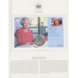 The Queen's Golden Jubilee coin covers arranged in two albums including Isle of Man cover and