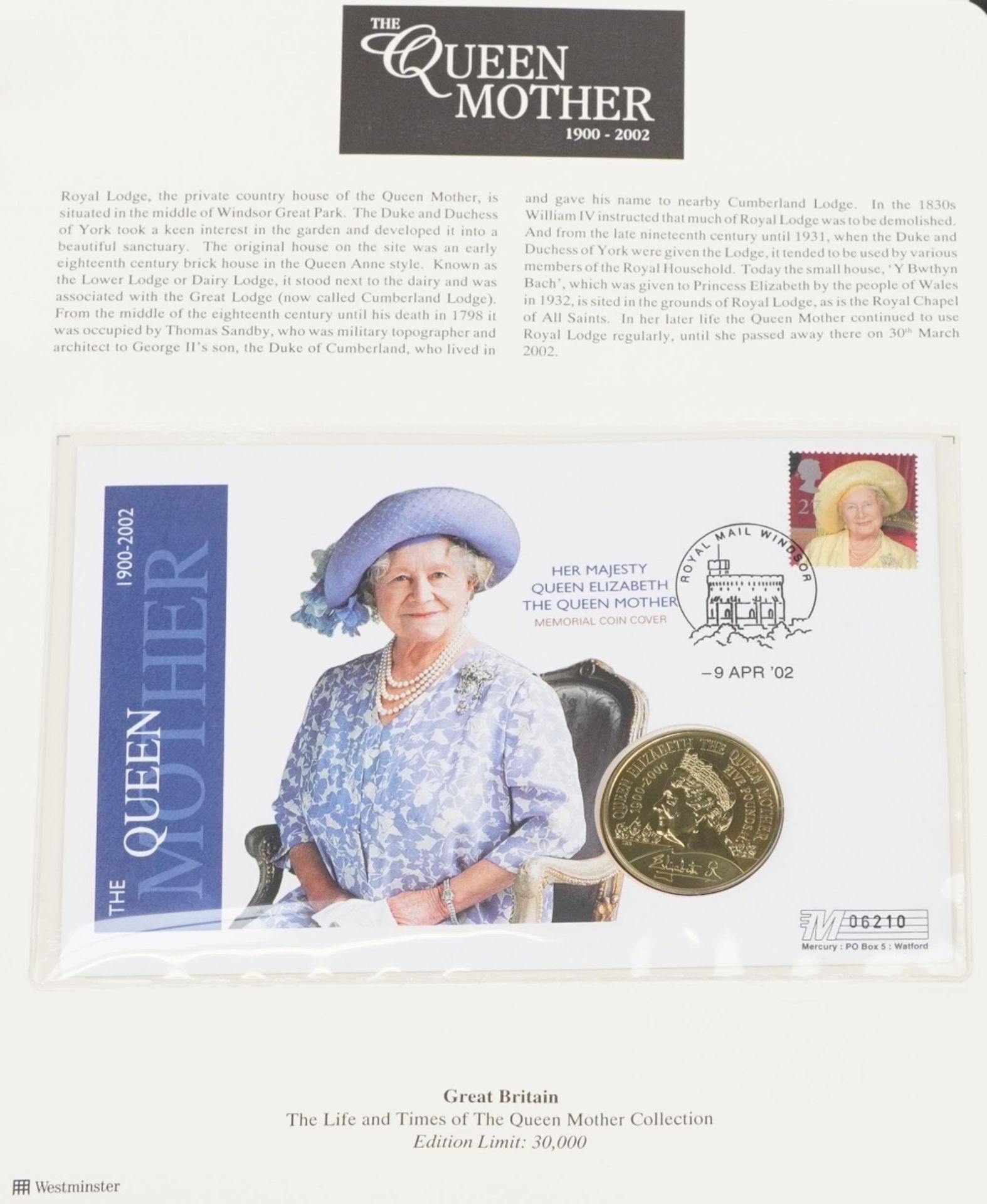 Commemorative coin covers arranged in two albums including The Life and Times of The Queen Mother - Bild 6 aus 11