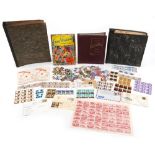 Collection of world stamps, predominantly arranged in three folders including China and Germany :