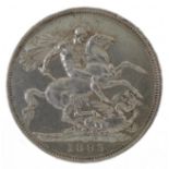 Queen Queen Elizabeth 1893 silver crown : For further information on this lot please visit