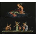 Maria Graziano - Italian mythology, pair of gouaches, each inscribed Pompeii, C M Fabriano watermark