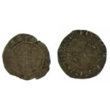 Edward VI hammered silver penny and a Charles I hammered half groat : For further information on