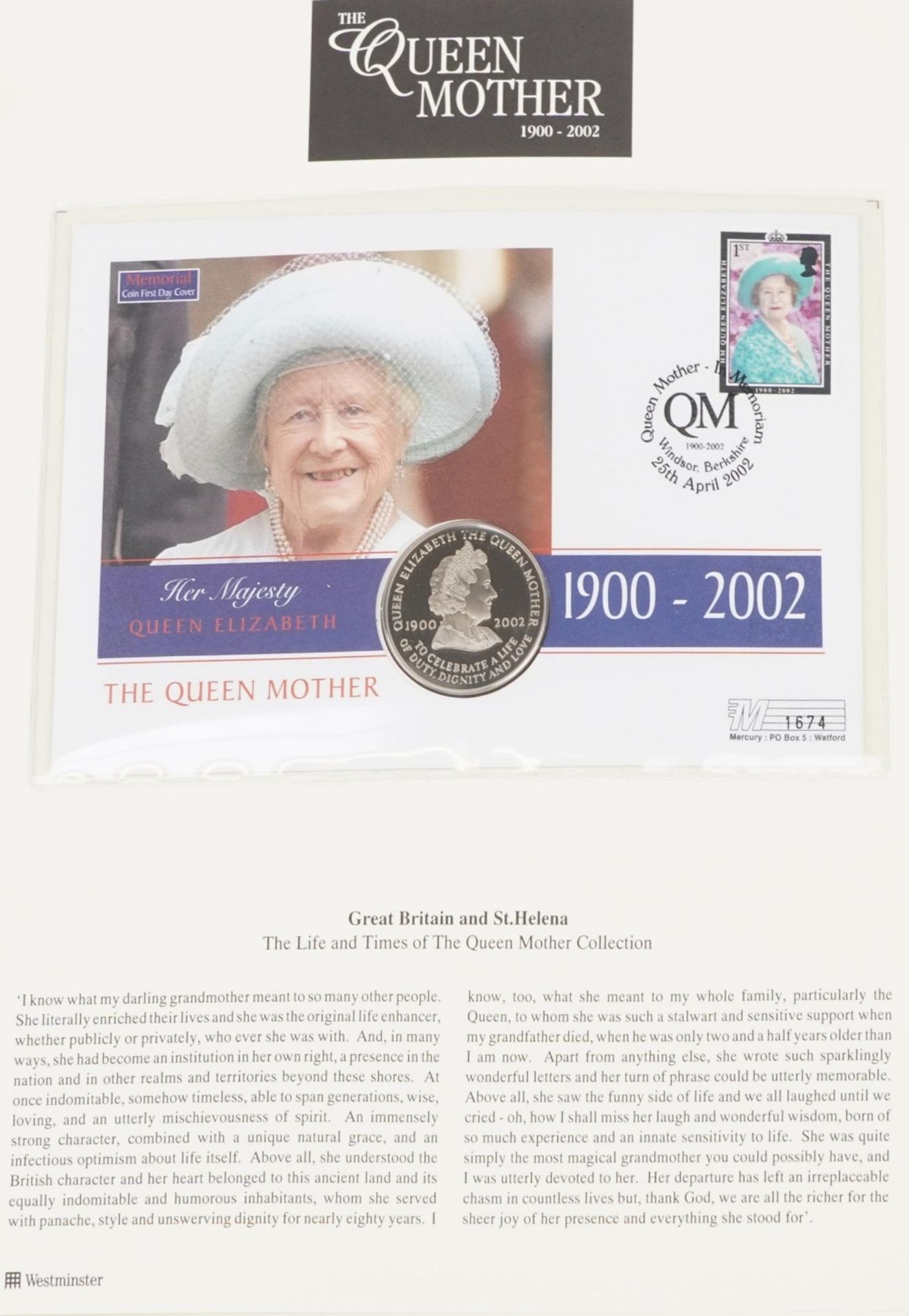 Commemorative coin covers arranged in two albums including The Life and Times of The Queen Mother - Bild 3 aus 11