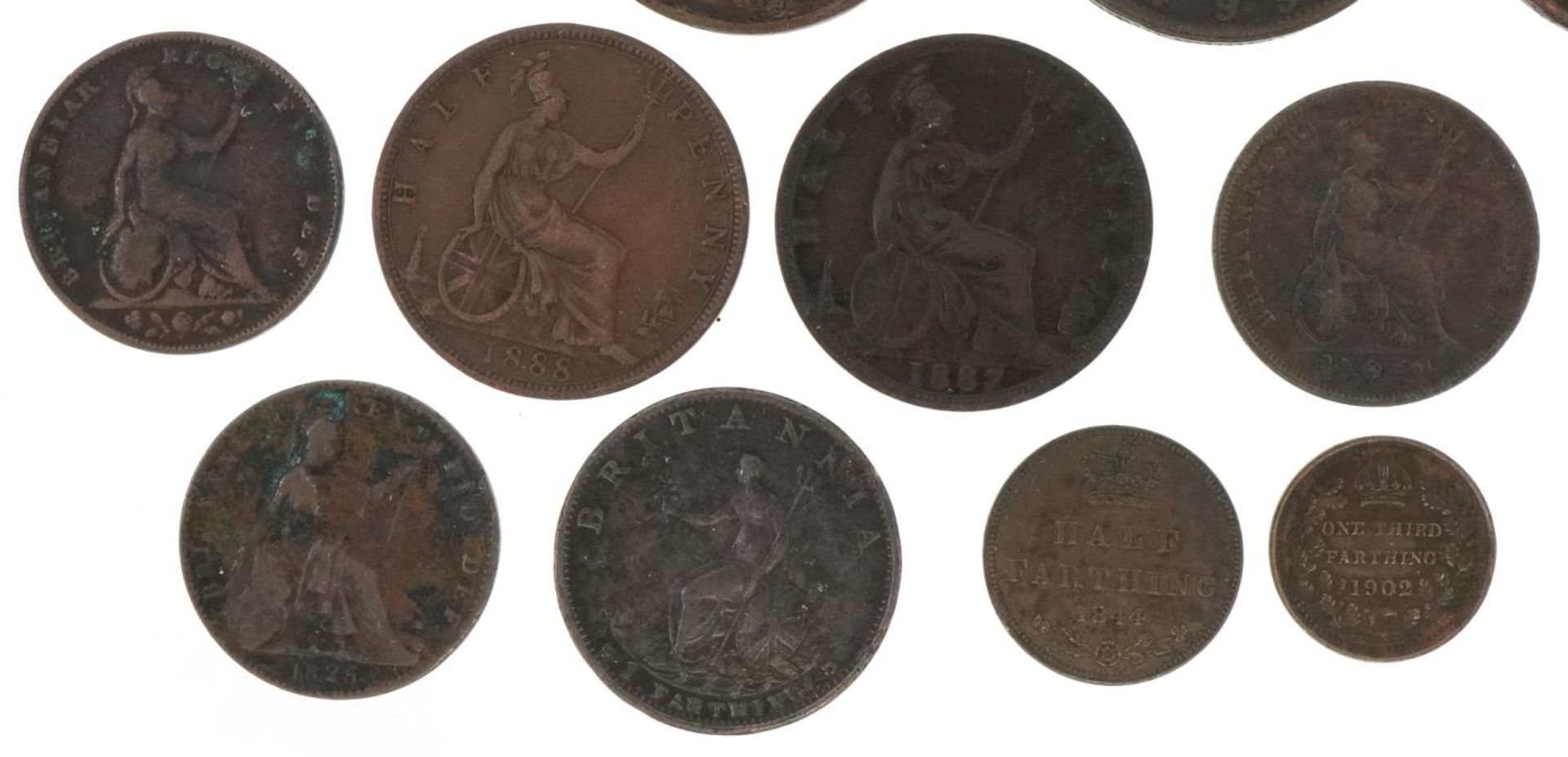 George III and later British coinage including Edward VII 1902 third farthing, Victoria Young Head - Image 3 of 6