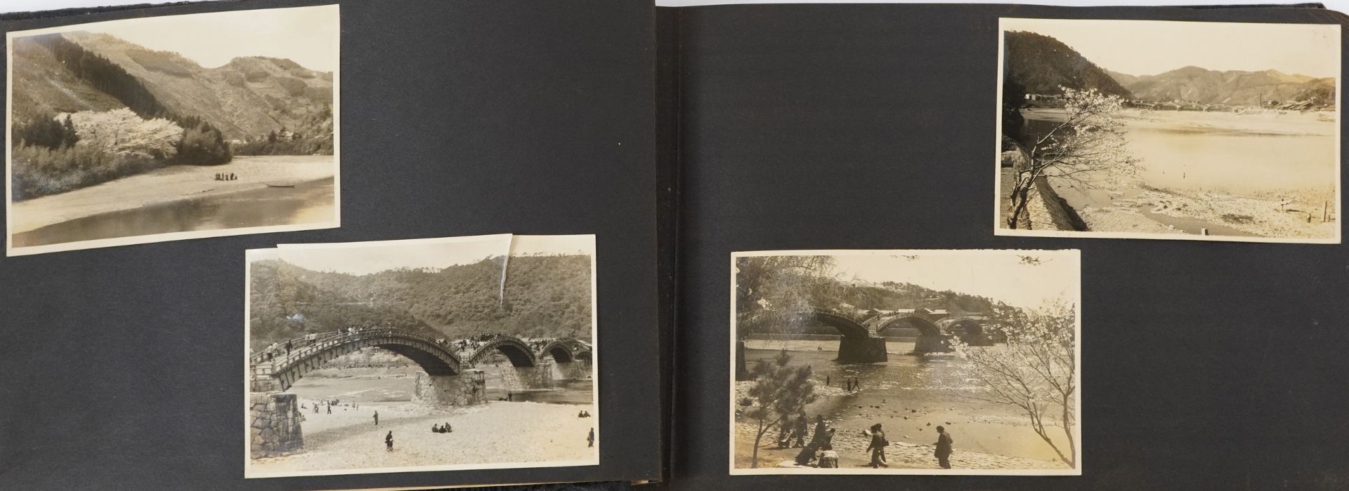 Early 20th century black and white photographs of Asia arranged in an album, probably China, - Image 2 of 24