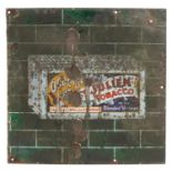 Ogden's Cigarettes enamel advertising sign, 45.5cm x 46.5cm : For further information on this lot