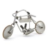 French Auto-Cycle aluminium model bicycle impressed Auto-Cycle Paris, 20.5cm in length : For further