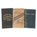 Three early 20th century and later canvas backed folding pocket maps comprising Surrey and Sussex, W